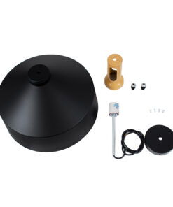 GLOBOSTAR® CALYPSO 01334-B Μοντέρνο Κρεμαστό Φωτιστικό Οροφής με Ντουί 1 x E27 AC 220-240V IP20 - Μαύρο, Χρυσό & Μπεζ - Μ36 x Π36 x Υ35cm 20 01334 10 b