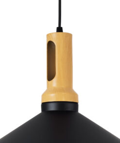 GLOBOSTAR® CALYPSO 01334-A Μοντέρνο Κρεμαστό Φωτιστικό Οροφής με Ντουί 1 x E27 AC 220-240V IP20 - Μαύρο, Χρυσό & Μπεζ - Μ36 x Π36 x Υ30cm 17 01334 8 a b