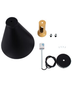 GLOBOSTAR® CALYPSO 01334-C Μοντέρνο Κρεμαστό Φωτιστικό Οροφής με Ντουί 1 x E27 AC 220-240V IP20 - Μαύρο, Χρυσό & Μπεζ - Μ25 x Π25 x Υ40cm 19 01334 9 c