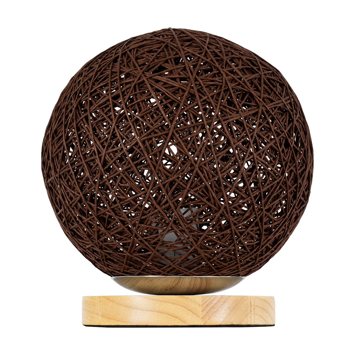 GloboStar® OCEANA 01337 Μοντέρνο Επιτραπέζιο Φωτιστικό Πορτατίφ Μονόφωτο 1 x E27 IP20 Καφέ Ρατάν με Μπεζ Ξύλο - M20 x Π20 x Υ22cm 6 GloboStar® OCEANA 01337 Μοντέρνο Επιτραπέζιο Φωτιστικό Πορτατίφ Μονόφωτο 1 x E27 IP20 Καφέ Ρατάν με Μπεζ Ξύλο - M20 x Π20 x Υ22cm - Image 4