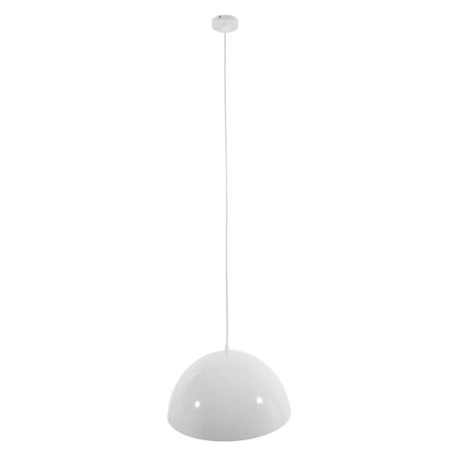 GloboStar® GLOBOSTAR® LUNE 01339 Μοντέρνο Κρεμαστό Φωτιστικό Οροφής με Ντουί 1 x E27 AC 220-240V IP20 - Λευκό & Χρυσό - Μ40 x Π40 x Υ20cm