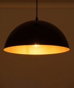 Alternative view of GLOBOSTAR® LUNE 01341 Μοντέρνο Κρεμαστό Φωτιστικό Οροφής με Ντουί 1 x E27 AC 220-240V IP20 - Μαύρο & Χρυσό - Μ40 x Π40 x Υ20cm