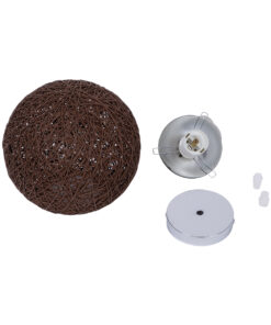 GLOBOSTAR® OCEANA 01354 Boho Κρεμαστό Φωτιστικό Οροφής με Ντουί 1 x E27 AC 220-240V IP20 - Καφέ - Μ20 x Π20 x Υ20cm 22 01354 11