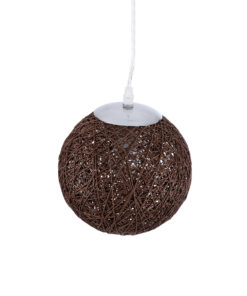 GLOBOSTAR® OCEANA 01354 Boho Κρεμαστό Φωτιστικό Οροφής με Ντουί 1 x E27 AC 220-240V IP20 - Καφέ - Μ20 x Π20 x Υ20cm 18 01354 7