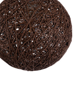 GLOBOSTAR® OCEANA 01354 Boho Κρεμαστό Φωτιστικό Οροφής με Ντουί 1 x E27 AC 220-240V IP20 - Καφέ - Μ20 x Π20 x Υ20cm 20 01354 9