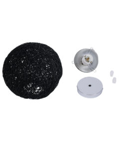 GLOBOSTAR® OCEANA 01356 Boho Κρεμαστό Φωτιστικό Οροφής με Ντουί 1 x E27 AC 220-240V IP20 - Μαύρο - Μ20 x Π20 x Υ20cm 21 01356 11