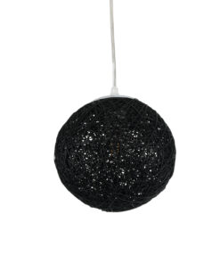 GloboStar® GLOBOSTAR® OCEANA 01356 Boho Κρεμαστό Φωτιστικό Οροφής με Ντουί 1 x E27 AC 220-240V IP20 - Μαύρο - Μ20 x Π20 x Υ20cm