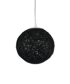 GLOBOSTAR® OCEANA 01356 Boho Κρεμαστό Φωτιστικό Οροφής με Ντουί 1 x E27 AC 220-240V IP20 - Μαύρο - Μ20 x Π20 x Υ20cm 15 01356 5