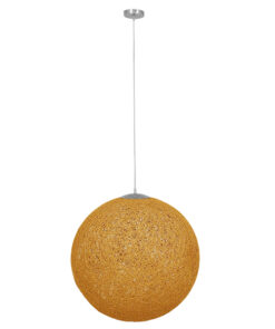 GloboStar® GLOBOSTAR® OCEANA 01361 Boho Κρεμαστό Φωτιστικό Οροφής με Ντουί 1 x E27 AC 220-240V IP20 - Μπεζ & Χρυσό - Μ60 x Π60 x Υ60cm