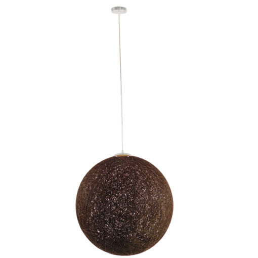 GloboStar® GLOBOSTAR® OCEANA 01362 Boho Κρεμαστό Φωτιστικό Οροφής με Ντουί 1 x E27 AC 220-240V IP20 - Καφέ - Μ60 x Π60 x Υ60cm