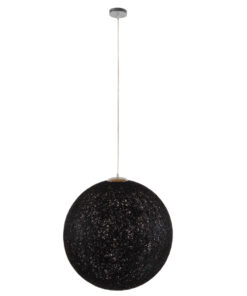 GloboStar® GLOBOSTAR® OCEANA 01364 Boho Κρεμαστό Φωτιστικό Οροφής με Ντουί 1 x E27 AC 220-240V IP20 - Μαύρο - Μ60 x Π60 x Υ60cm