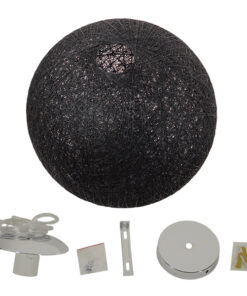 GLOBOSTAR® OCEANA 01364 Boho Κρεμαστό Φωτιστικό Οροφής με Ντουί 1 x E27 AC 220-240V IP20 - Μαύρο - Μ60 x Π60 x Υ60cm 14 01364 007