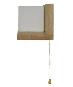 GloboStar® AMITY 01365 Μοντέρνο Επιτοίχιο Φωτιστικό Απλίκα Μονόφωτο 1 x E27 IP20 Μπεζ Ξύλο με Λευκό Γυαλί - Μ30 x Π14.5 x Υ15cm 23 01365 0011