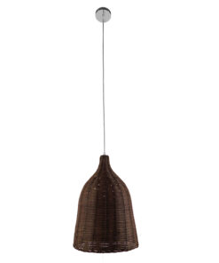 GloboStar® GLOBOSTAR® BAHAMAS 01367 Boho Κρεμαστό Φωτιστικό Οροφής με Ντουί 1 x E27 AC 220-240V IP20 - Καφέ - Μ30 x Π30 x Υ40cm