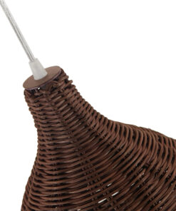 GLOBOSTAR® BAHAMAS 01367 Boho Κρεμαστό Φωτιστικό Οροφής με Ντουί 1 x E27 AC 220-240V IP20 - Καφέ - Μ30 x Π30 x Υ40cm 9 01367 4