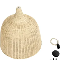 GLOBOSTAR® BAHAMAS 01370 Boho Κρεμαστό Φωτιστικό Οροφής με Ντουί 1 x E27 AC 220-240V IP20 - Μπεζ - Μ60 x Π60 x Υ60cm 21 01370 10