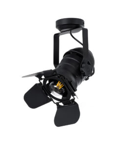 GloboStar® GLOBOSTAR® DETROIT 01372 Vintage Φωτιστικό Οροφής με Ντουί 1 x E27 AC 220-240V IP20 - Μαύρο - Μ26 x Π26 x Υ37cm