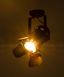 GLOBOSTAR® DETROIT 01372 Vintage Φωτιστικό Οροφής με Ντουί 1 x E27 AC 220-240V IP20 - Μαύρο - Μ26 x Π26 x Υ37cm 23 01372 3