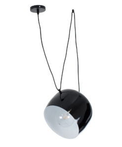 GLOBOSTAR® JASPER 01373 Μοντέρνο Κρεμαστό Φωτιστικό Οροφής με Ντουί 1 x E27 AC 220-240V IP20 - Μαύρο & Λευκό - Μ26.5 x Π26.5 x Υ20.5cm 12 01373 3 1