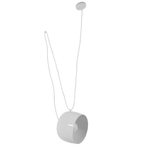 GloboStar® GLOBOSTAR® JASPER 01374 Μοντέρνο Κρεμαστό Φωτιστικό Οροφής με Ντουί 1 x E27 AC 220-240V IP20 - Λευκό - Μ25 x Π25 x Υ22cm
