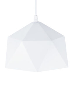 GLOBOSTAR® HEXAGON 01377 Μοντέρνο Κρεμαστό Φωτιστικό Οροφής με Ντουί 1 x E27 AC 220-240V IP20 - Λευκό & Χρυσό - Μ21.5 x Π21.5 x Y15cm 16 01377 6