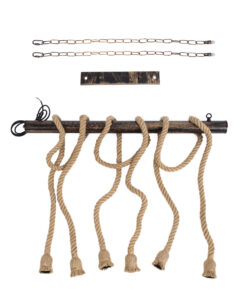 GLOBOSTAR® RAILROAD 01379 Vintage Κρεμαστό Φωτιστικό Οροφής με Ντουί 6 x E27 AC 220-240V IP20 - Μπεζ & Χάλκινο - Μ80 x Π4 x Y55cm 15 01379 7