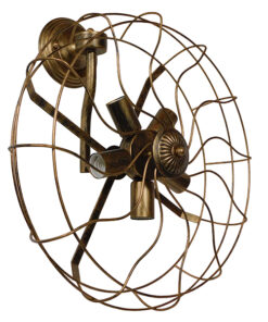 GloboStar® FAN 01381 Vintage Επιτοίχιο Φωτιστικό Απλίκα Πολύφωτο 5 x E27 IP20 Μπρούτζινο Μέταλλο - Μ46 x Π22 x Υ46cm 15 01381 0011