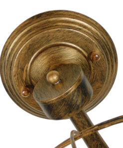 GloboStar® FAN 01381 Vintage Επιτοίχιο Φωτιστικό Απλίκα Πολύφωτο 5 x E27 IP20 Μπρούτζινο Μέταλλο - Μ46 x Π22 x Υ46cm 17 01381 006