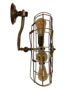 GloboStar® FAN 01381 Vintage Επιτοίχιο Φωτιστικό Απλίκα Πολύφωτο 5 x E27 IP20 Μπρούτζινο Μέταλλο - Μ46 x Π22 x Υ46cm 16 01381 009