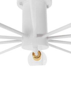 GloboStar® OLINDA 01383 Μοντέρνο Φωτιστικό Οροφής Πλέγμα Πολύφωτο 10 x E27 IP20 Λευκό & Χρυσό Μέταλλο - Μ95 x Π95 x Υ17cm 11 01383 5