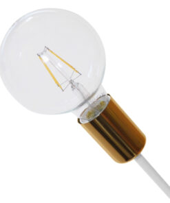 GloboStar® OLINDA 01383 Μοντέρνο Φωτιστικό Οροφής Πλέγμα Πολύφωτο 10 x E27 IP20 Λευκό & Χρυσό Μέταλλο - Μ95 x Π95 x Υ17cm 12 01383 6