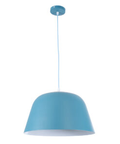 GLOBOSTAR® UPVALE 01286 Μοντέρνο Κρεμαστό Φωτιστικό Οροφής με Ντουί 1 x E27 AC 220-240V IP20 - Γαλάζιο & Λευκό - Μ40 x Π40 x Υ24cm 13 01386 3