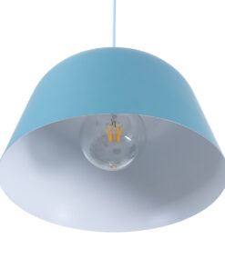 GLOBOSTAR® UPVALE 01286 Μοντέρνο Κρεμαστό Φωτιστικό Οροφής με Ντουί 1 x E27 AC 220-240V IP20 - Γαλάζιο & Λευκό - Μ40 x Π40 x Υ24cm 15 01386 5