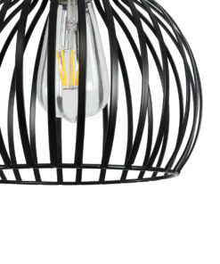 GLOBOSTAR® SCANDI 01386 Vintage Κρεμαστό Φωτιστικό Οροφής με Ντουί 1 x E27 AC 220-240V IP20 - Μαύρο - Μ23 x Π23 x Υ30cm 18 01386 8 1