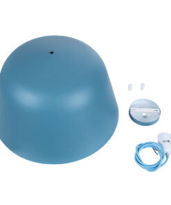 GLOBOSTAR® UPVALE 01286 Μοντέρνο Κρεμαστό Φωτιστικό Οροφής με Ντουί 1 x E27 AC 220-240V IP20 - Γαλάζιο & Λευκό - Μ40 x Π40 x Υ24cm 19 01386 9