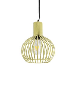 GloboStar® GLOBOSTAR® SCANDI 01387 Vintage Κρεμαστό Φωτιστικό Οροφής με Ντουί 1 x E27 AC 220-240V IP20 - Μπεζ - Μ23 x Π23 x Υ30cm