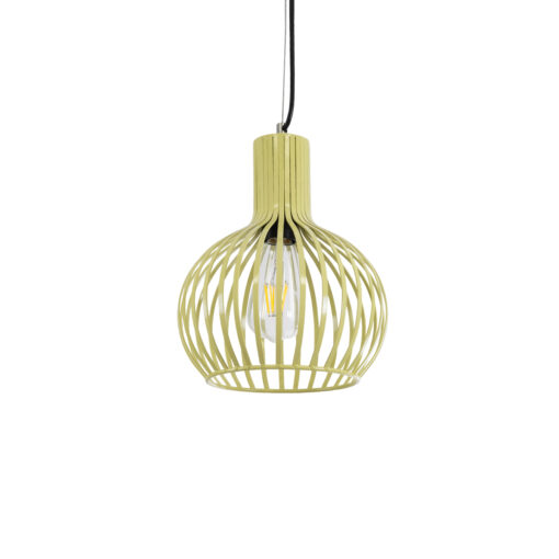 GloboStar® GLOBOSTAR® SCANDI 01387 Vintage Κρεμαστό Φωτιστικό Οροφής με Ντουί 1 x E27 AC 220-240V IP20 - Μπεζ - Μ23 x Π23 x Υ30cm