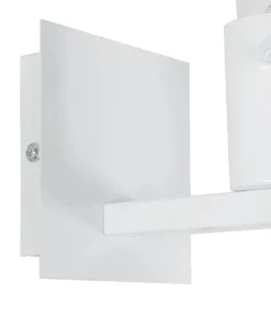 GloboStar® LITTLE MAN 01389 Μοντέρνο Επιτοίχιο Φωτιστικό Απλίκα Μονόφωτο 1 x E27 IP20 Λευκό Μέταλλο - Μ12 x Π19 x Υ17cm 12 01389 5