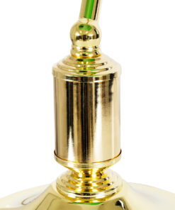 GloboStar® LIBRARY 01391 Vintage Επιτραπέζιο Φωτιστικό Πορτατίφ Μονόφωτο 1 x E27 IP20 Χρυσό Μέταλλο με Πράσινο Γυαλί - Μ26.5 x Π19 x Υ38cm 15 01391 7