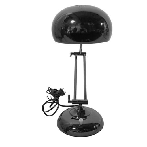 GloboStar® GloboStar® OFFICE 01392 Μοντέρνο Επιτραπέζιο Φωτιστικό Πορτατίφ Μονόφωτο 1 x E27 IP20 Μαύρο Μέταλλο - Μ12 x Π12 x Υ80cm