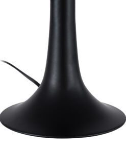 GloboStar® AMBROSIA 01394 Μοντέρνο Επιτραπέζιο Φωτιστικό Πορτατίφ Μονόφωτο 1 x E27 IP20 Μαύρο Μέταλλο με Μαύρο Ύφασμα - Μ25 x Π25 x Υ46cm 17 01394 6