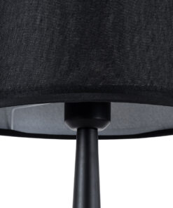 GloboStar® AMBROSIA 01394 Μοντέρνο Επιτραπέζιο Φωτιστικό Πορτατίφ Μονόφωτο 1 x E27 IP20 Μαύρο Μέταλλο με Μαύρο Ύφασμα - Μ25 x Π25 x Υ46cm 18 01394 7