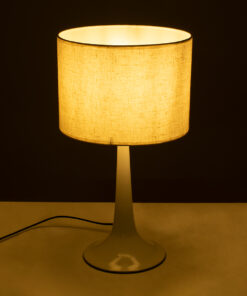 Alternative view of GLOBOSTAR® AMBROSIA 01395 Μοντέρνο Επιτραπέζιο Φωτιστικό Πορτατίφ με Ντουί 1 x E27 AC 220-240V IP20 - Λευκό - Μ25 x Π25 x Υ46cm