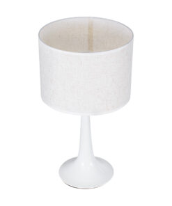 GLOBOSTAR® AMBROSIA 01395 Μοντέρνο Επιτραπέζιο Φωτιστικό Πορτατίφ με Ντουί 1 x E27 AC 220-240V IP20 - Λευκό - Μ25 x Π25 x Υ46cm 15 01395 5