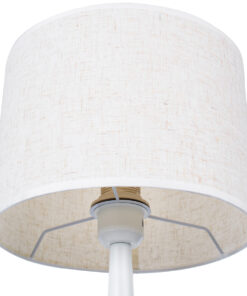 GLOBOSTAR® AMBROSIA 01395 Μοντέρνο Επιτραπέζιο Φωτιστικό Πορτατίφ με Ντουί 1 x E27 AC 220-240V IP20 - Λευκό - Μ25 x Π25 x Υ46cm 17 01395 7