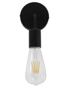 Alternative view of GLOBOSTAR® DON 01396 Vintage Φωτιστικό Τοίχου - Απλίκα με Ντουί 1 x E27 AC 220-240V IP20 - Μαύρο - Μ10 x Π7 x Υ16cm