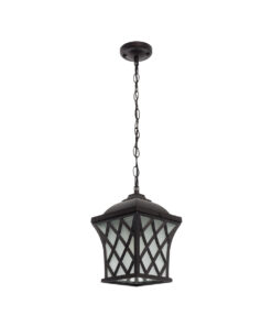 GLOBOSTAR® LINCOLN 01399 Vintage Κρεμαστό Φωτιστικό Οροφής με Ντουί 1 x E27 AC 220-240V IP20 - Καφέ & Διάφανο - Μ19 x Π19 x Υ20cm 13 01399 4