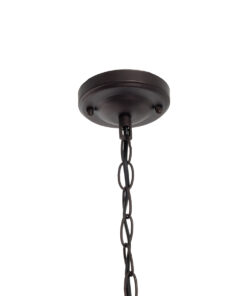 GLOBOSTAR® LINCOLN 01399 Vintage Κρεμαστό Φωτιστικό Οροφής με Ντουί 1 x E27 AC 220-240V IP20 - Καφέ & Διάφανο - Μ19 x Π19 x Υ20cm 18 01399 9