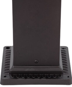 GloboStar® SHELTER 01400 Vintage Φωτιστικό Κολωνάκι Κήπου Μονόφωτο 1 x E27 Καφέ Μεταλλικό Πλέγμα L19 x W19 x H100cm 15 01400 8