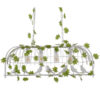 GloboStar® GLOBOSTAR® NEST 01403 Vintage Κρεμαστό Φωτιστικό Οροφής με Ντουί 4 x E27 AC 220-240V IP20 - Λευκό & Πράσινο - Μ103 x Π34 x Υ36.5cm